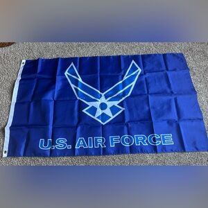 US Air Force Flag New Style Wings Logo 3x5 ft USAF White on Blue Veteran Active